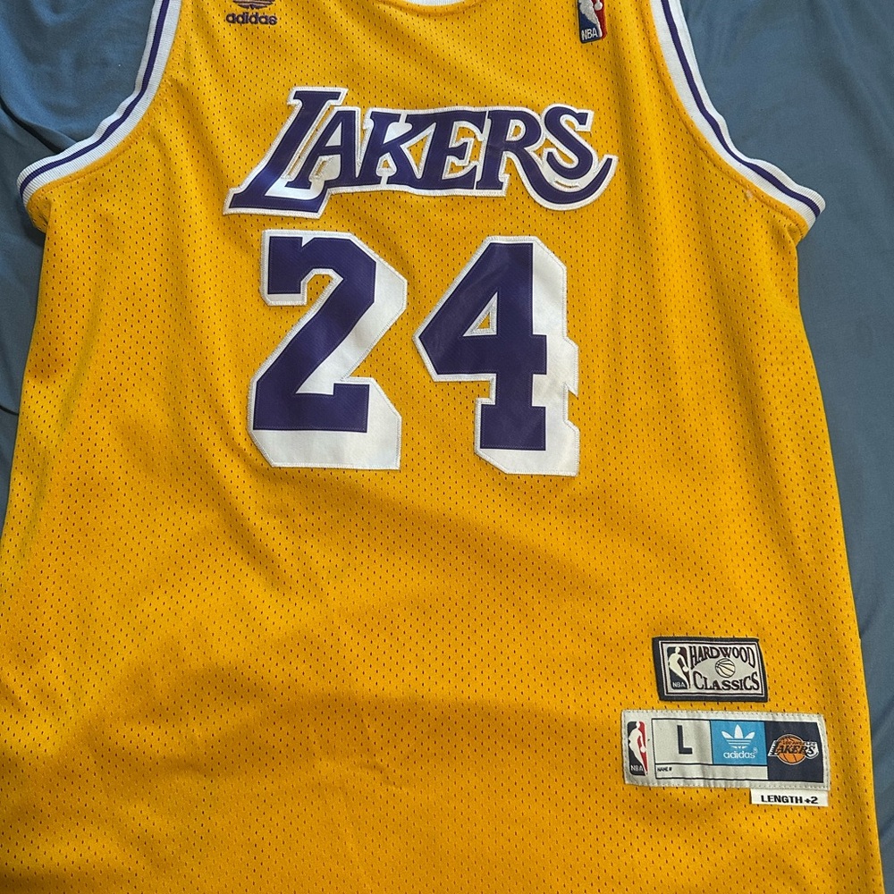 Adidas Yellow Lakers Hardwood Classics Jersey